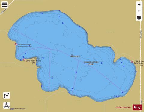 Sarah depth contour Map - i-Boating App