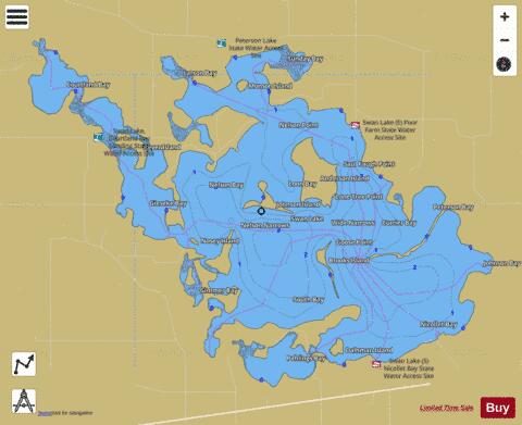 Swan depth contour Map - i-Boating App