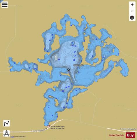 Spitzer depth contour Map - i-Boating App
