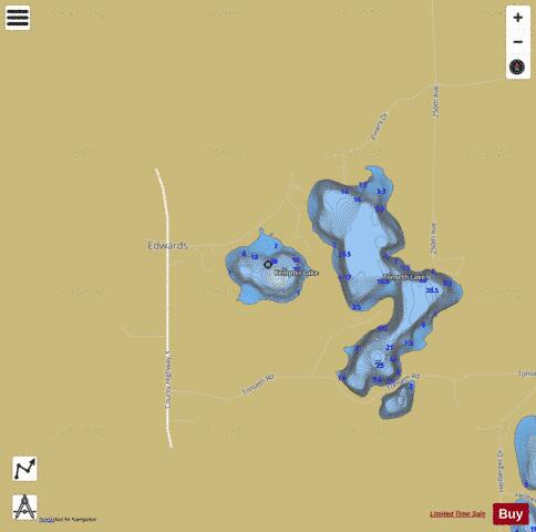Kempfer depth contour Map - i-Boating App