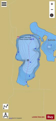 Cross (Main  Basin) depth contour Map - i-Boating App