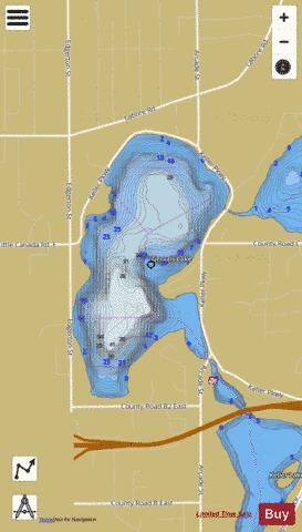 Gervais depth contour Map - i-Boating App