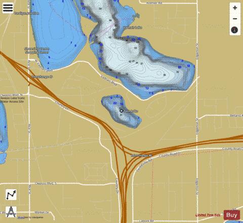 Twin depth contour Map - i-Boating App