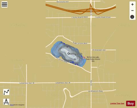 McCarron depth contour Map - i-Boating App
