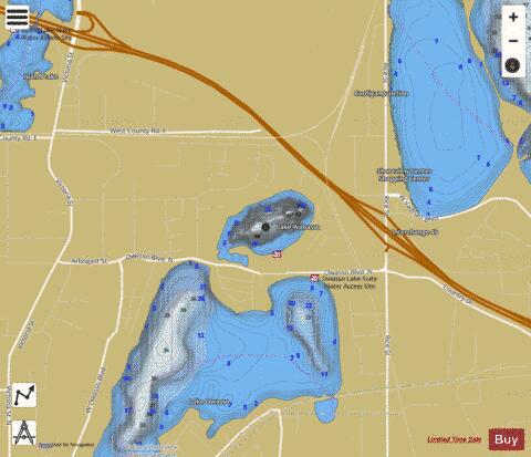 Wabasso depth contour Map - i-Boating App