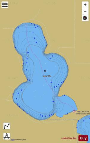 Allie depth contour Map - i-Boating App