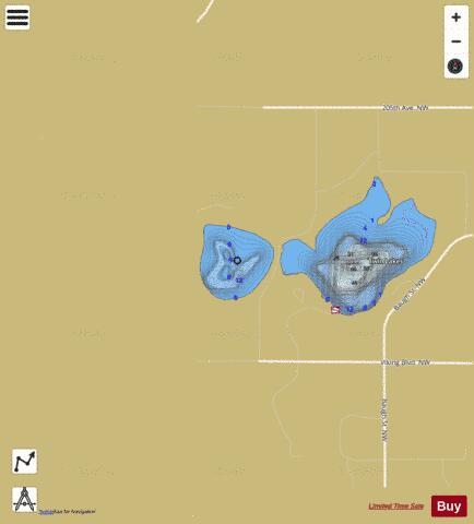 Twin depth contour Map - i-Boating App