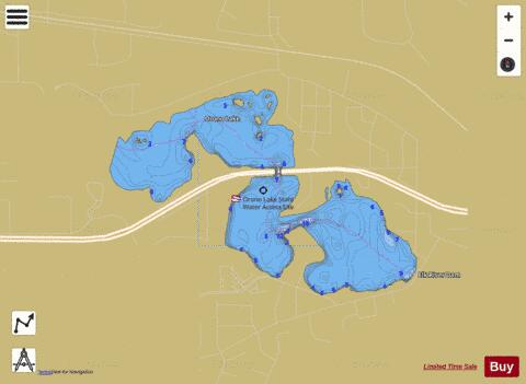 Orono depth contour Map - i-Boating App