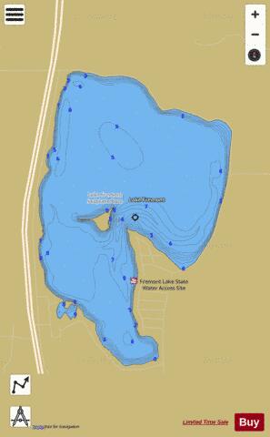 Fremont depth contour Map - i-Boating App