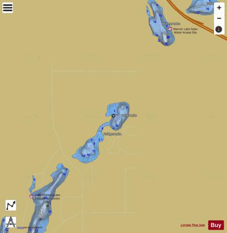Dallas depth contour Map - i-Boating App
