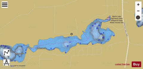 Marie depth contour Map - i-Boating App
