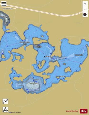 Krays depth contour Map - i-Boating App