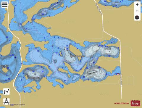Cedar Island (Main Bay) depth contour Map - i-Boating App