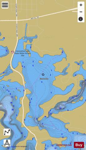 Cedar Island (East Lk) depth contour Map - i-Boating App