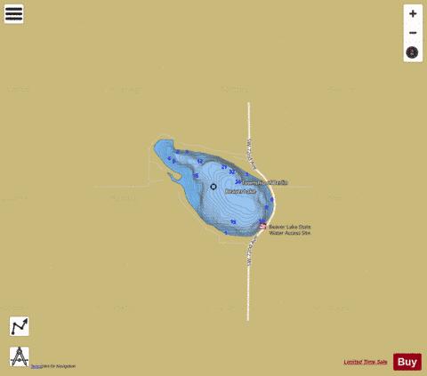 Beaver depth contour Map - i-Boating App