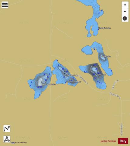 East Boot depth contour Map - i-Boating App