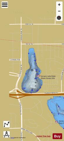 Tanners depth contour Map - i-Boating App