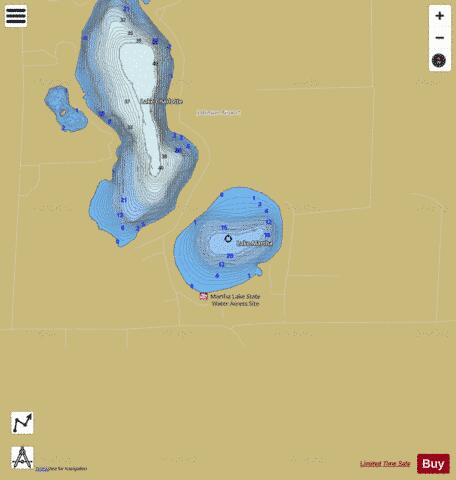 Martha depth contour Map - i-Boating App