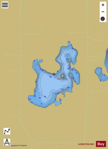 Moore depth contour Map - i-Boating App