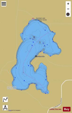 Fountain depth contour Map - i-Boating App