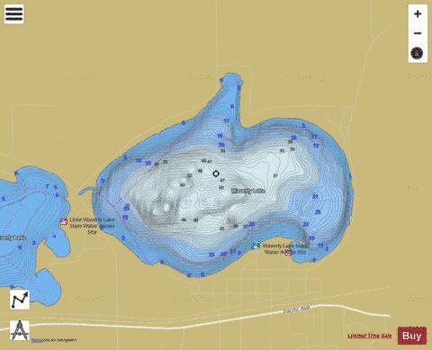 Waverly depth contour Map - i-Boating App