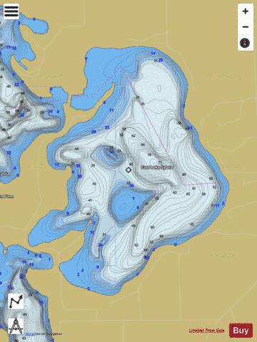 East Lake Sylvia depth contour Map - i-Boating App