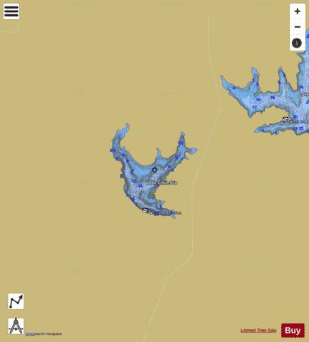 Lake Columbia depth contour Map - i-Boating App