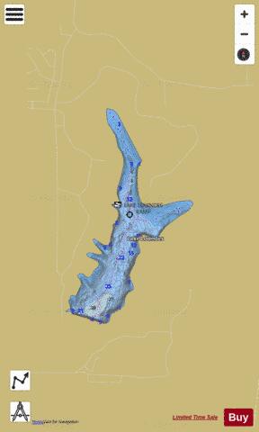 Lake Lowndes depth contour Map - i-Boating App