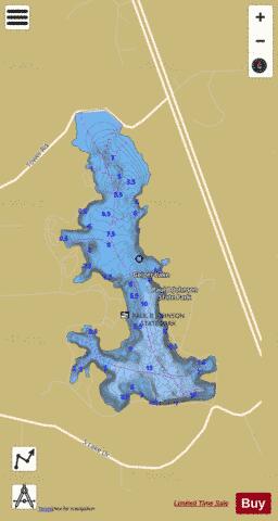 Geiger Lake (Paul B Johnson State Park) depth contour Map - i-Boating App