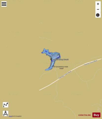 Tishomingo State Park Lake depth contour Map - i-Boating App