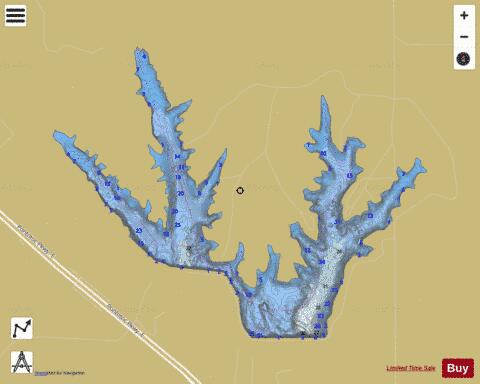 Trace State Park depth contour Map - i-Boating App