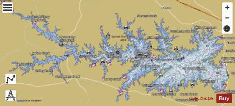 Lake Murray depth contour Map - i-Boating App