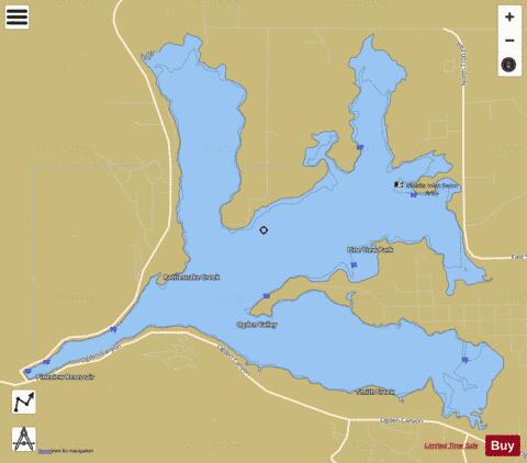 Pineview Reservoir depth contour Map - i-Boating App