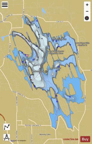 Lake Tapps depth contour Map - i-Boating App