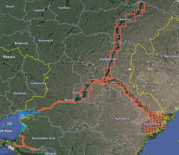 South Russia river navigation Charts