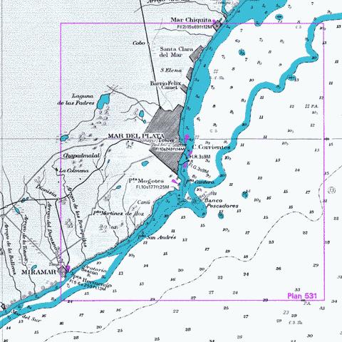 B  Approaches to Mar del Plata Marine Chart - Nautical Charts App