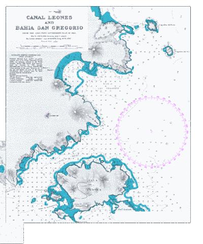 Canal Leones and Bahia San Gregorio Marine Chart - Nautical Charts App