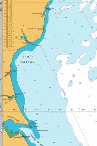 Puerto San Julian to Estrecho de Magallanes Marine Chart - Nautical Charts App