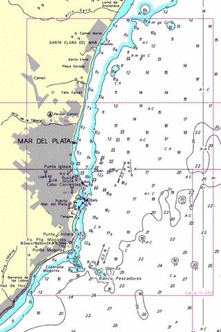 Rada Mar del Plata. Marine Chart - Nautical Charts App