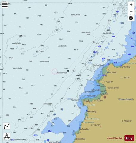 Western Australia - Cape Gourdon to Cape Jaubert Marine Chart - Nautical Charts App
