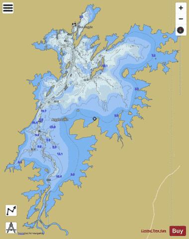 Argyle Lake depth contour Map - i-Boating App