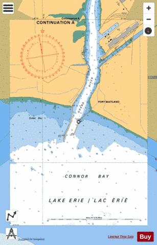 PORT MAITLAND TO/� DUNNVILLE - CONTINUATION A Marine Chart - Nautical Charts App