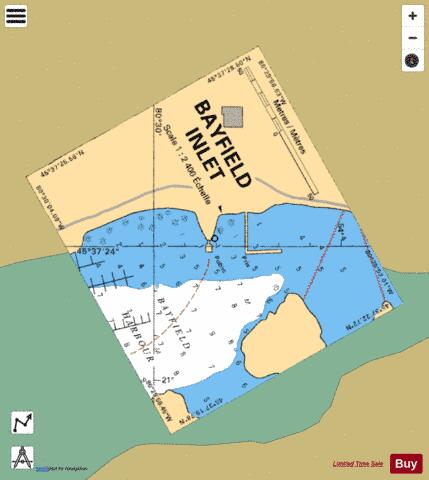 BAYFIELD INLET Marine Chart - Nautical Charts App