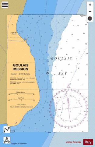 GOULAIS MISSION Marine Chart - Nautical Charts App