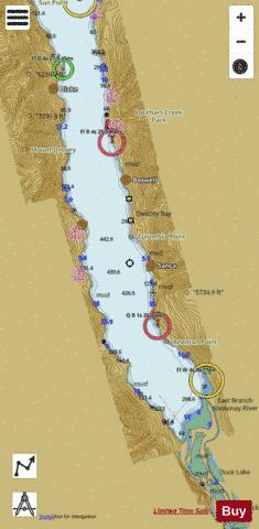 SHEET 5 KOOTENAY LAKE KUSKONOOK TO BOSWELL Marine Chart - Nautical Charts App