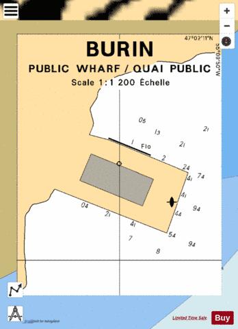 BURIN PUBLIC WHARF / QUAI PUBLIC Marine Chart - Nautical Charts App