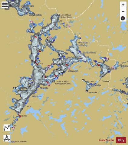 LAKE OF BAYS Marine Chart - Nautical Charts App