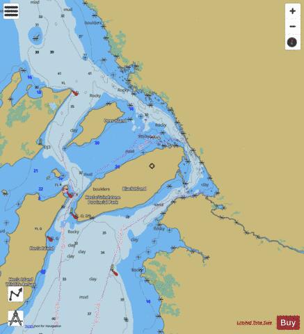 OBSERVATION POINT TO/À GRINDSTONE POINT Marine Chart - Nautical Charts App