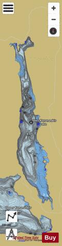 Lower Kananaskis Lake depth contour Map - i-Boating App