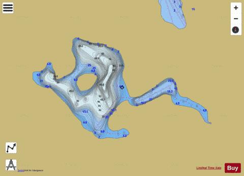 Lho Lakes, North depth contour Map - i-Boating App